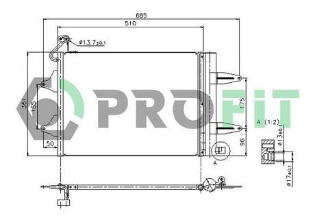 Конденсер кондиціонера PROFIT PR 9550C1