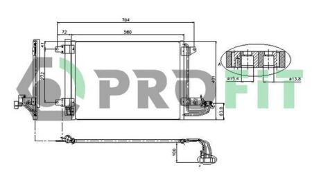 Конденсер кондиціонера PROFIT PR 9558C1