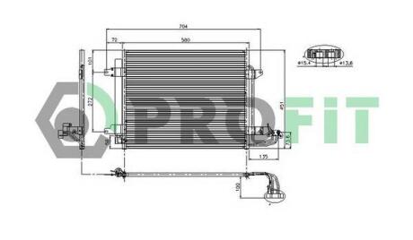 Конденсер кондиціонера PROFIT PR 9570C1