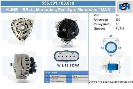 Генератор Mercedes 100A PSH 556501100010