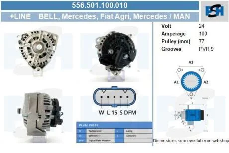 Генератор Mercedes 100A PSH 556501100010