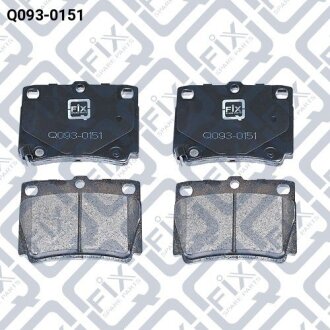 Колодки гальмівні задні дискові Mitsubishi Pajero Sport 98– Q-FIX Q0930151