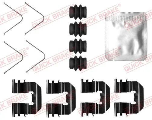 Монтажний набір гальмівних колодок задн HYUNDAI I20 ACTIVE, I20 II OPEL KARL 1.0-1.4D 11.14-09.21 QUICK BRAKE 1090073 (фото 1)