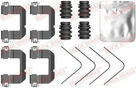 Монтажний набір гальмівних колодок передн KIA RIO IV, STONIC 1.0-1.6D 01.17- QUICK BRAKE 1090102
