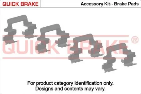 Монтажний к-кт гальмівних колодок QUICK BRAKE 1091826