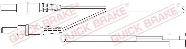 QB PEUGEOT датчик передніх гальмівних колодок 605 (к-т) QUICK BRAKE WS0170A (фото 1)
