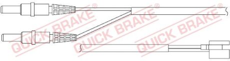 QB PEUGEOT датчик передніх гальмівних колодок 605 (к-т) QUICK BRAKE WS0170A