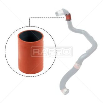 Патрубок інтеркулера Master/Movano 2.3dCi 10- (короткий/силікон) RAPRO R12754