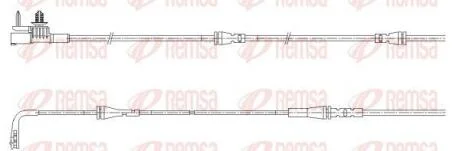 LAND ROVER Датчик зносу гальмівних колодок (передн) RANGE ROVER VELAR (L560) 2.0 P250 Si4 4x4 17- REMSA 001191