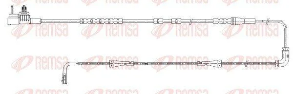 LAND ROVER Датчик зносу гал. колодок (задній) DISCOVERY 2.0 16-, RANGE ROVER 3.0 12- REMSA 001194 (фото 1)
