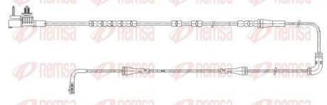 LAND ROVER Датчик зносу гал. колодок (задній) DISCOVERY 2.0 16-, RANGE ROVER 3.0 12- REMSA 001194