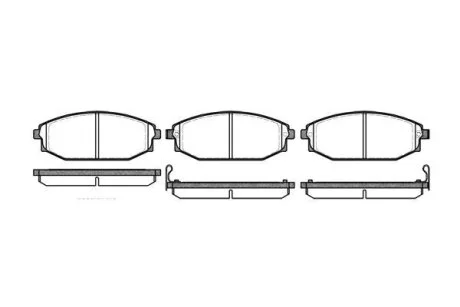 HYUNDAI Колодки гальмівні передні GALLOPER I, GALLOPER II, SONATA IV REMSA 0734.02