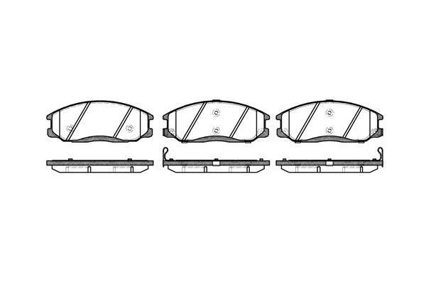 HYUNDAI гальмівні колодки передні H-1,Santa Fe 01-,SsangYong Actyon,Kyron,Rexton 02- REMSA 0771.02 (фото 1)