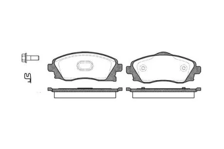 OPEL гальмівні колодки перед. Combo 01-, Corsa C 1,0-1,8 00- REMSA 0774.02