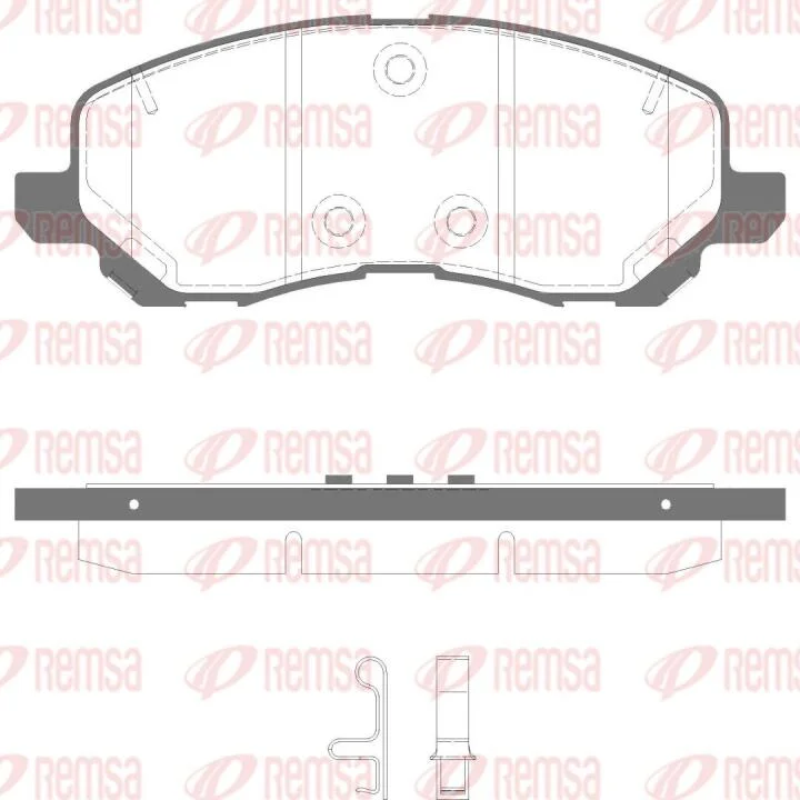MITSUBISHI гальмівні колодки передн.Galant VI,Lancer 03-,Space Runner,Chrysler REMSA 0804.41 (фото 1)