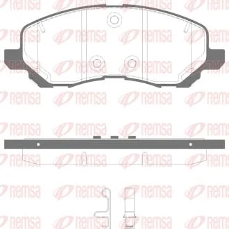MITSUBISHI гальмівні колодки передн.Galant VI,Lancer 03-,Space Runner,Chrysler REMSA 0804.41