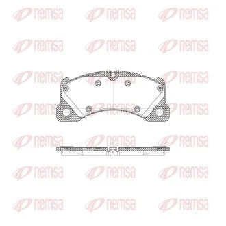 VW гальмівні колодки передн.Touareg 10-,Porsche Cayenne 07- REMSA 1345.45