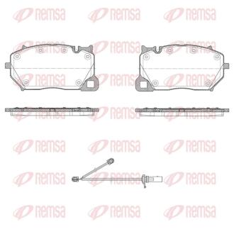 Комплект гальмівних накладок, дискове гальмо REMSA 1743.00