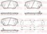 KIA Комплект гальмівних колодок STINGER (CK) 2.0 T-GDI 17- REMSA 1811.02 (фото 1)