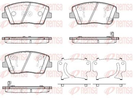 KIA Комплект гальмівних колодок STINGER (CK) 2.0 T-GDI 17- REMSA 1811.02