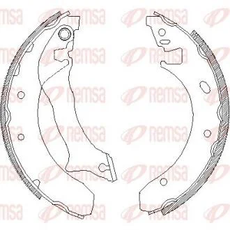 FORD Колодки гальмівні барабанні MONDEO 1.6-2.0 93- 228,6X44 REMSA 4300.00
