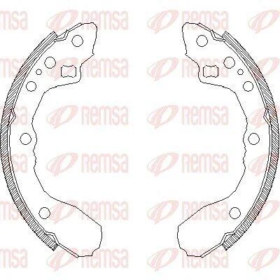 MAZDA Колодки гальмівні барабанні 626 1.6 83-12 /87 200X26 REMSA 4344.00 (фото 1)