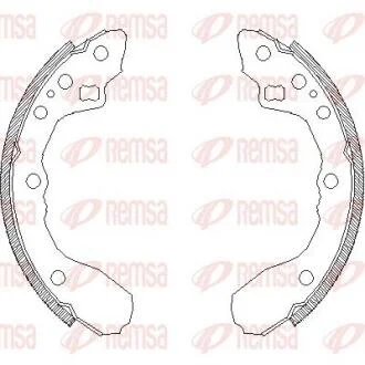MAZDA Колодки гальмівні барабанні 626 1.6 83-12 /87 200X26 REMSA 4344.00