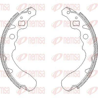 DAIHATSU Колодки гальмівні барабанні CUORE L80 850 85-87 165x26 REMSA 4390.00 (фото 1)