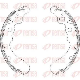 DAIHATSU Колодки гальмівні барабанні CUORE L80 850 85-87 165x26 REMSA 4390.00