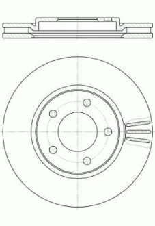 Гальмівний диск передн. VOYAGER III /-ABS/ REMSA 61047.10