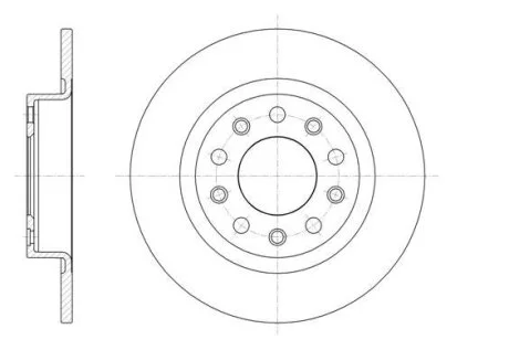ALFA ROMEO Диск гальмівний задній GIULIETTA (940_) 1.4 TB (940FXF1A) 10-16 REMSA 61445.00