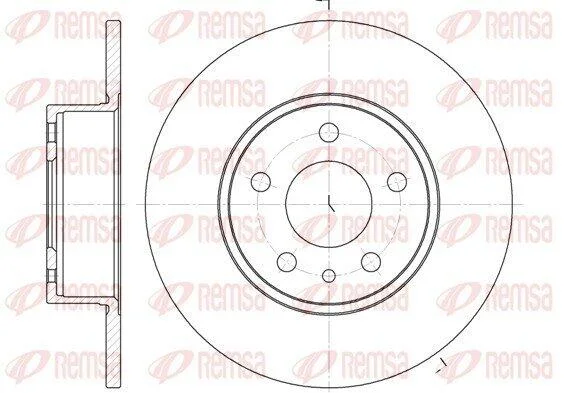 FIAT Гальмівний диск задн. LINEA 1.6 D Multijet 09-, LANCIA LYBRA (839) 2.4 20V 01-05, ALFA ROMEO 156 (932) 1.9 JTD (932B2) 97-00 REMSA 6149.00 (фото 1)