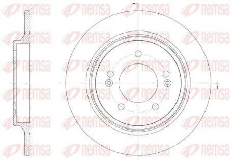 KIA Диск гальмівний задн.CEED 18-, HYUNDAI REMSA 61571.00