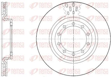 Диск гальмівний передн. Renault Maskott REMSA 61672.10