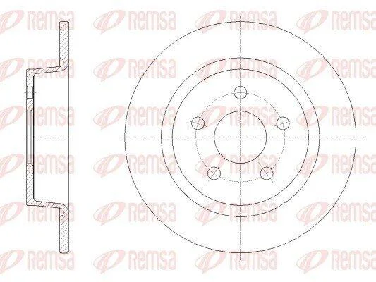 Диск гальм задн. FORD TOURNEO CONNECT 13- REMSA 62520.00 (фото 1)