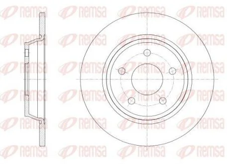 FORD диск гальм. задн. FOCUS 18- REMSA 62522.00
