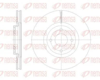 FORD Диск гальмівний передній ECOSPORT 1.0-1.5 13- REMSA 62531.10