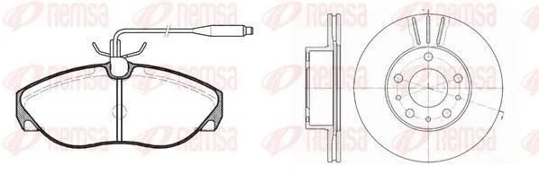 FIAT К-кт гальм. колодки + диски DUCATO 2.0 Panorama/Combinato 94-02, CITROEN JUMPER I (230P) 2.5 TD 94-02, PEUGEOT REMSA 8486.01 (фото 1)