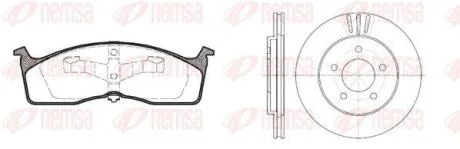 CHRYSLER К-кт колодки гальмівні + диски передн.300M, Voyager I,II,III,IV REMSA 8610.00
