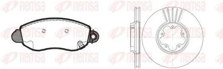 FORD К-кт гальм. колодки + диски TRANSIT 2.0TD 00- REMSA 8772.01