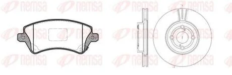 TOYOTA К-кт гальмівні колодки + диски Corolla 02- REMSA 8822.00