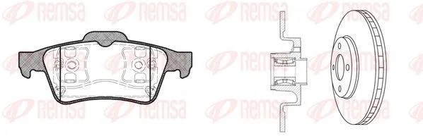 RENAULT К-кт гальм. колодки + диски Laguna 01- REMSA 8842.20 (фото 1)
