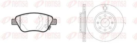 OPEL К-кт гальмівні колодки + диски передні Corsa 06 - REMSA 8858.02