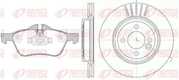 BMW К-кт гальм. колодки + диски передн.MINI Cooper,One 01- REMSA 8864.00 (фото 1)