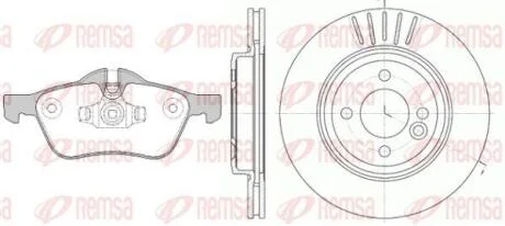 BMW К-кт гальм. колодки + диски передн.MINI Cooper,One 01- REMSA 8864.00