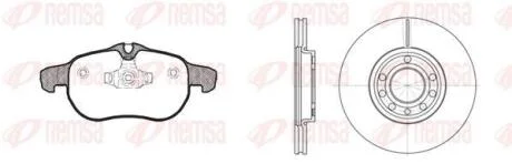 OPEL К-кт гальмівні колодки + диски передн.Vectra C, Astra H, Zafira B FIAT Croma 05- SAAB 9-3 REMSA 8888.00