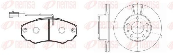 CITROEN К-т гальмівних колодок + диски JUMPER 1000/1400kg REMSA 8960.00 (фото 1)