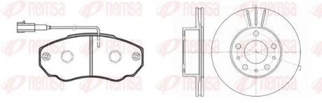 CITROEN К-т гальмівних колодок + диски JUMPER 1000/1400kg REMSA 8960.00