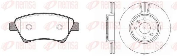 RENAULT К-кт гальм. колодки + диски Megane II, Kangoo 02- REMSA 8976.02 (фото 1)