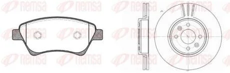 RENAULT К-кт гальм. колодки + диски Megane II, Kangoo 02- REMSA 8976.02
